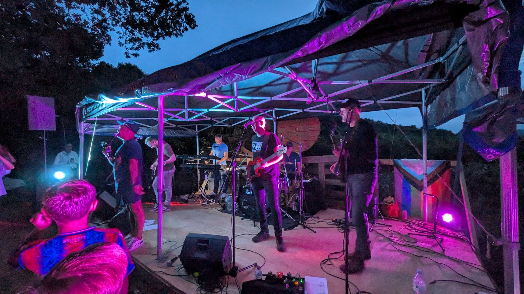 The Ruby Skies performing live under stage lights